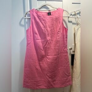 GAP Pink Linen Shift Dress